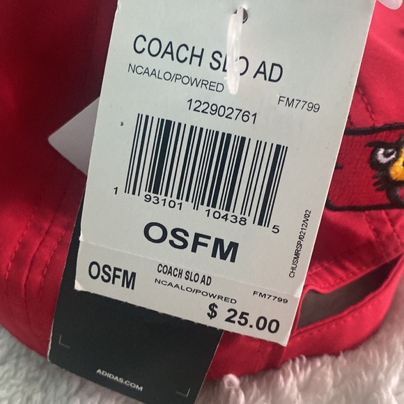 🆕adidas NCAA Universityof Louisville Cardinals Cap, OSFM, metal adj. back - Picture 7 of 7